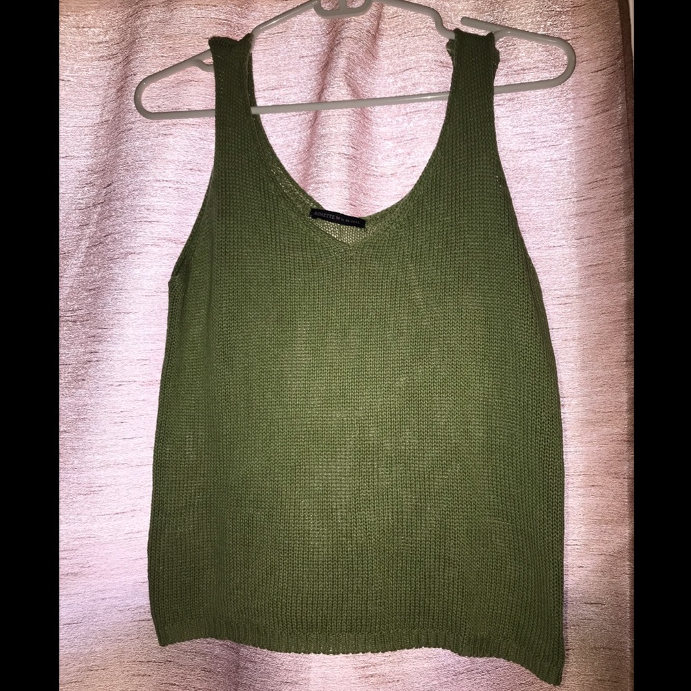 Green woven blouse